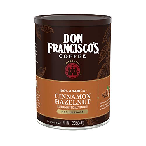 Don Francisco's Hawaiian Hazelnut Ground Flavored Coffee: Rich, Aromatic 100% Arabica Beans - (3 x 12 oz Recyclable Cans) - Hawaiian Flair