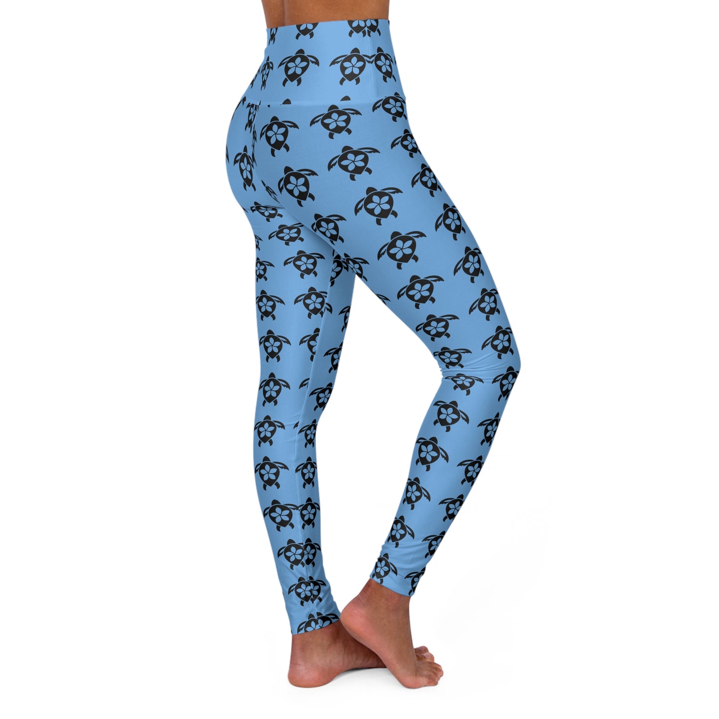 Tropical Floral High Waisted Yoga Leggings - Comfortable Activewear for Fitness and Wellness