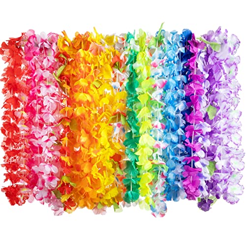 Joyin Toy 36 Counts Hawaiian Leis Bulk, Tropical Flower Lei Hawaiian Lei Beach Hawaii Luau Party Favors Decoration Birthday Party Supplies(3 Dozen) - Hawaiian Flair