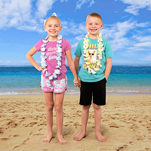 Joyin Toy 36 Counts Hawaiian Leis Bulk, Tropical Flower Lei Hawaiian Lei Beach Hawaii Luau Party Favors Decoration Birthday Party Supplies(3 Dozen) - Hawaiian Flair