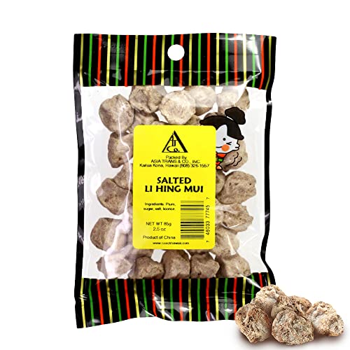 Sweet Seedless Li Hing Mui Crack Seed Plums | Hawaiian Favorite | Naturally Sweet Dried Asian Plum Candy | 1.25 Ounce - Hawaiian Flair