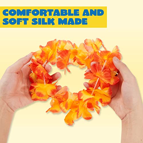 Joyin Toy 36 Counts Hawaiian Leis Bulk, Tropical Flower Lei Hawaiian Lei Beach Hawaii Luau Party Favors Decoration Birthday Party Supplies(3 Dozen) - Hawaiian Flair