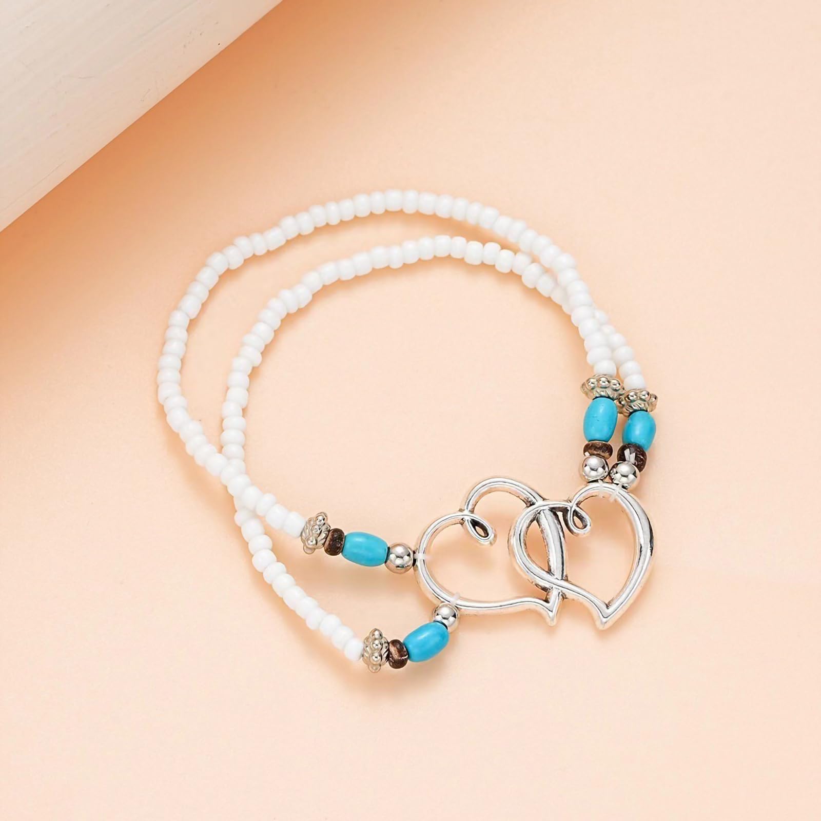 Shell Ankle Bracelet Set for Women, 14K Gold Boho Bead Adjustable Anklet, Hawaiian Beach Seashell Pearl Heart Starfish Conch Foot Jewelry Gifts - Hawaiian Flair