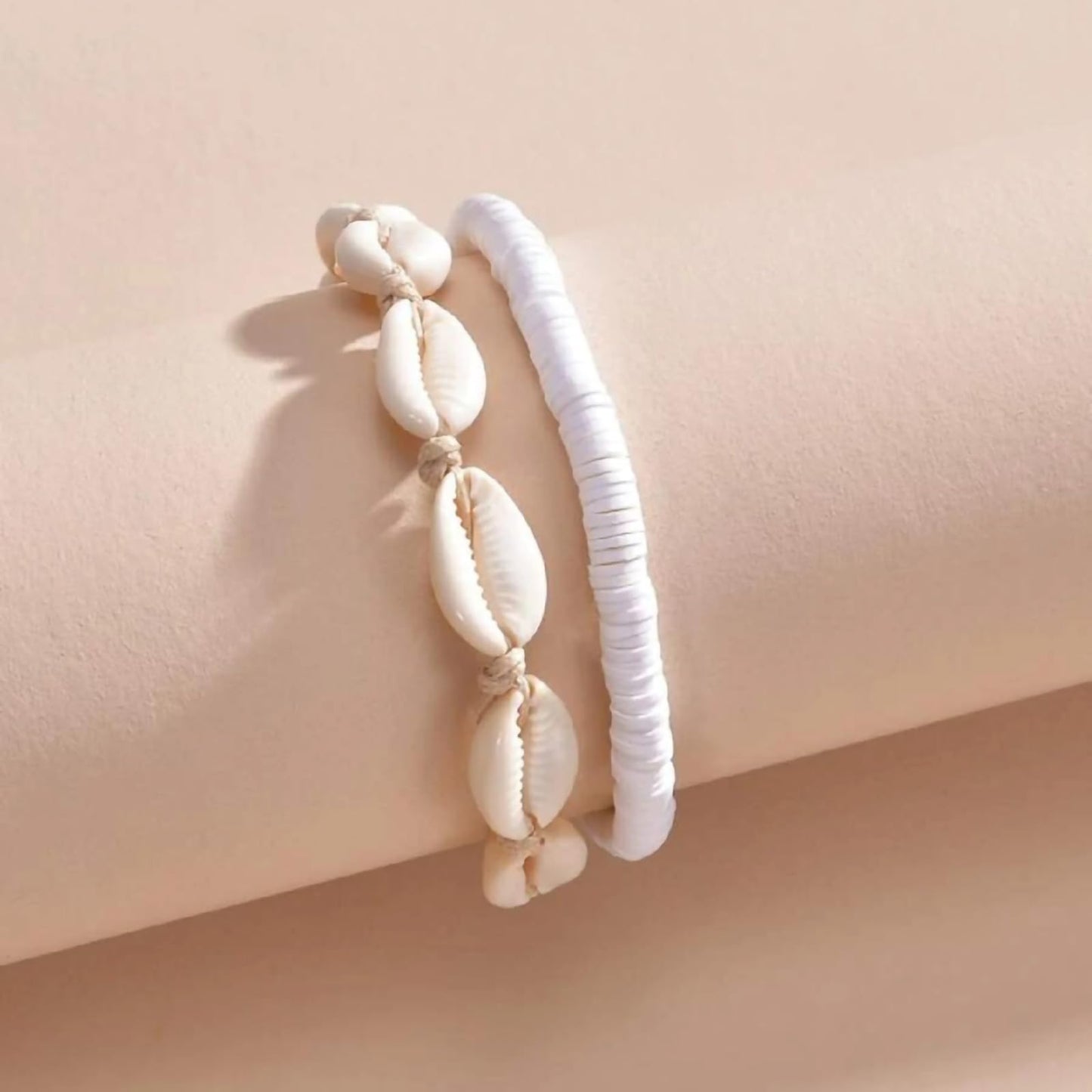 Shell Ankle Bracelet Set for Women, 14K Gold Boho Bead Adjustable Anklet, Hawaiian Beach Seashell Pearl Heart Starfish Conch Foot Jewelry Gifts - Hawaiian Flair