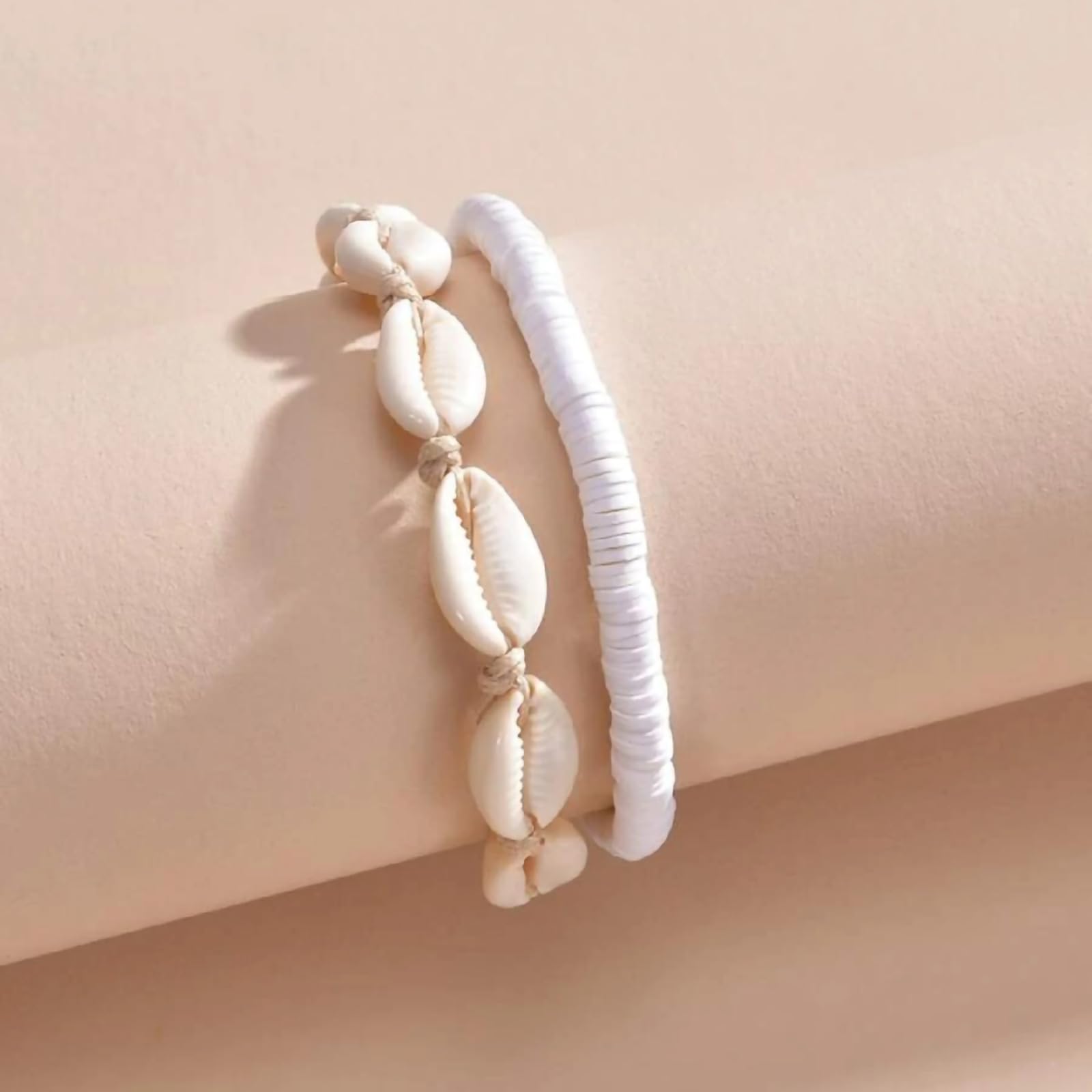Shell Ankle Bracelet Set for Women, 14K Gold Boho Bead Adjustable Anklet, Hawaiian Beach Seashell Pearl Heart Starfish Conch Foot Jewelry Gifts - Hawaiian Flair