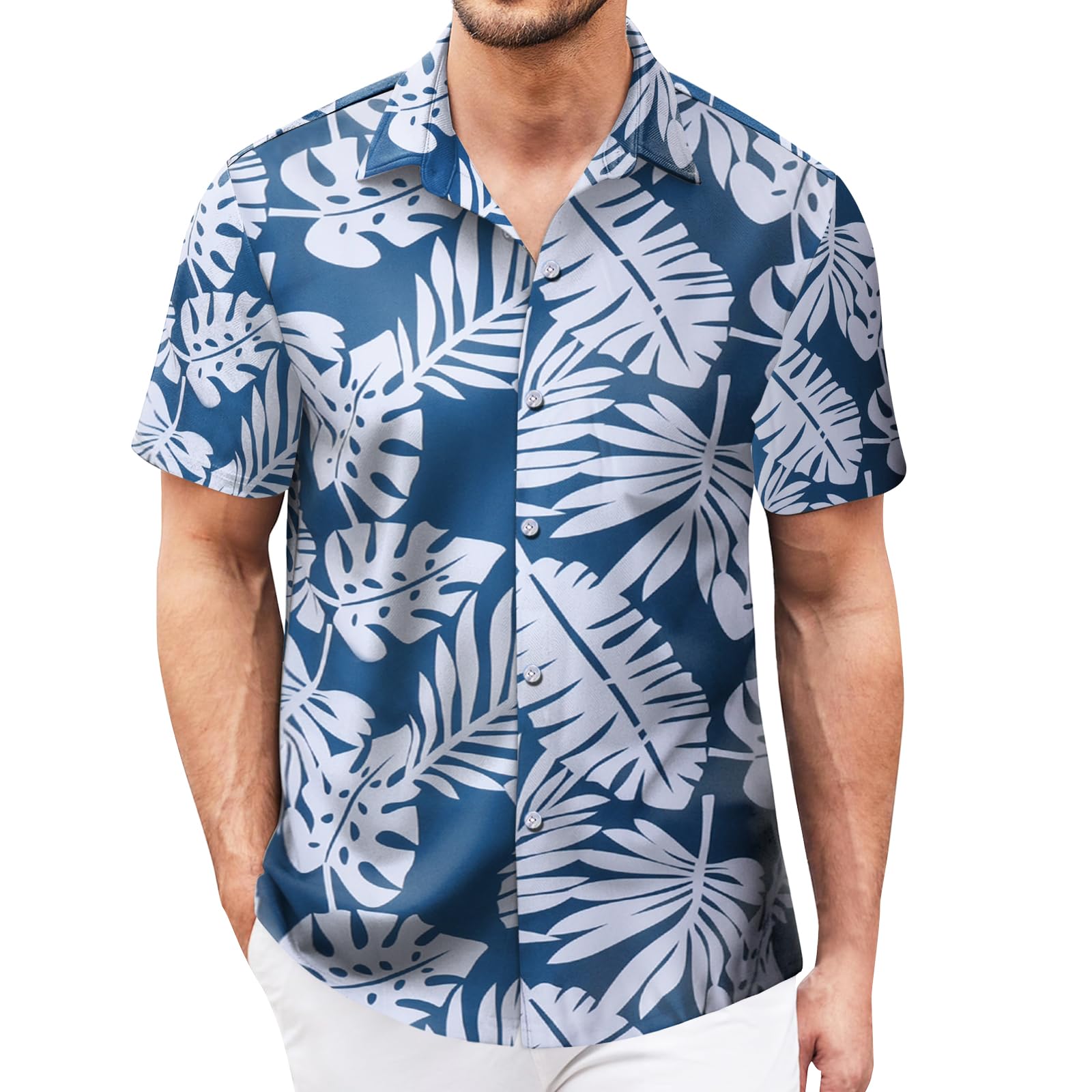 Hawaiian Shirt for Men Sleeves Printed Casual Button Down Summer Beach Dress Shirts - Hawaiian Flair