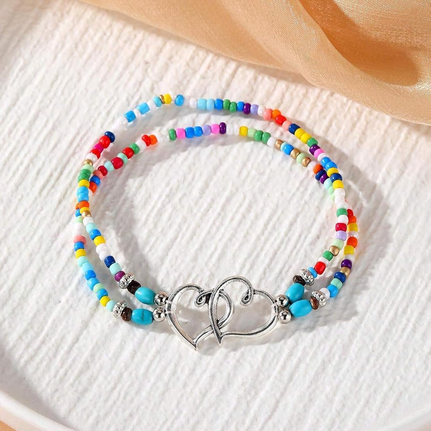 Shell Ankle Bracelet Set for Women, 14K Gold Boho Bead Adjustable Anklet, Hawaiian Beach Seashell Pearl Heart Starfish Conch Foot Jewelry Gifts - Hawaiian Flair