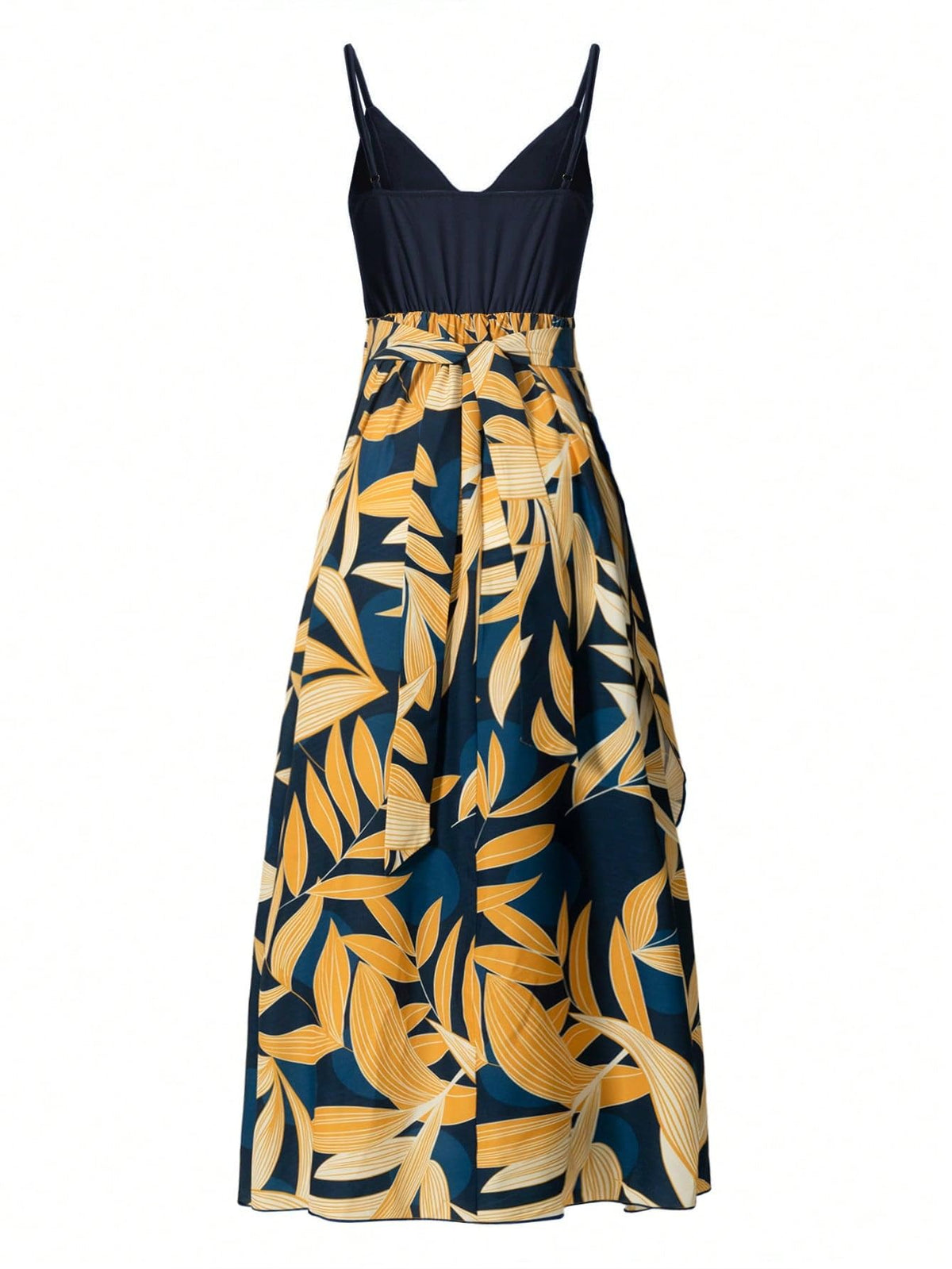 SKAYS Tropical Dresses for Women Summer Wrap Dress Boho Spaghetti Strap Backless Slit Thigh Maxi Dress