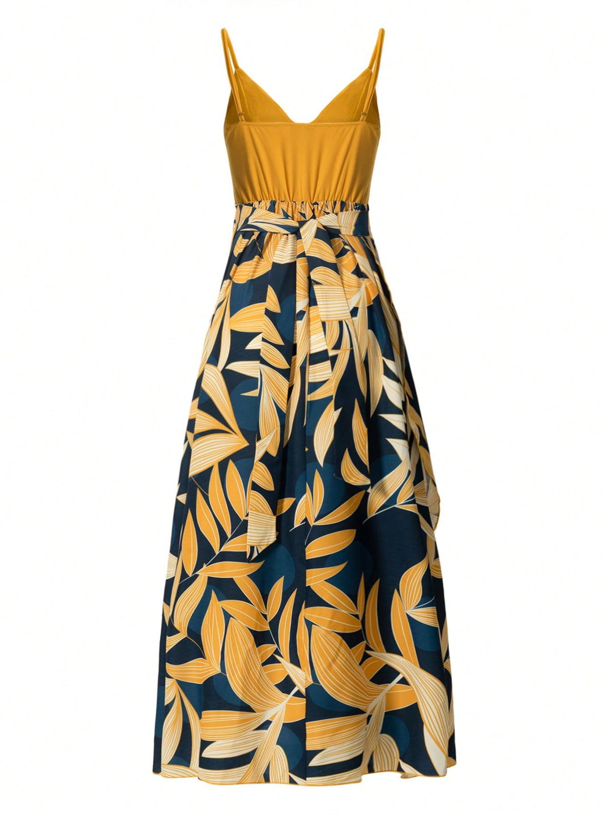 SKAYS Tropical Dresses for Women Summer Wrap Dress Boho Spaghetti Strap Backless Slit Thigh Maxi Dress