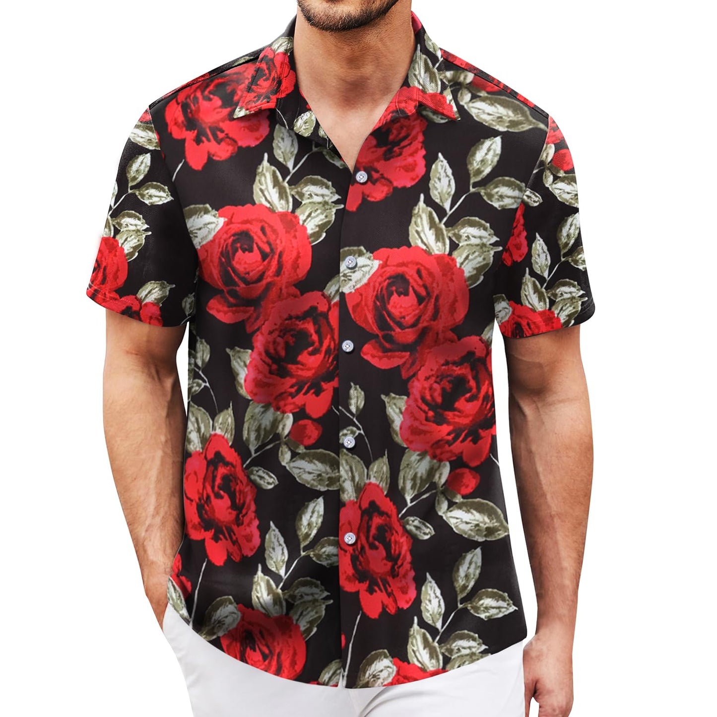 Hawaiian Shirt for Men Sleeves Printed Casual Button Down Summer Beach Dress Shirts - Hawaiian Flair