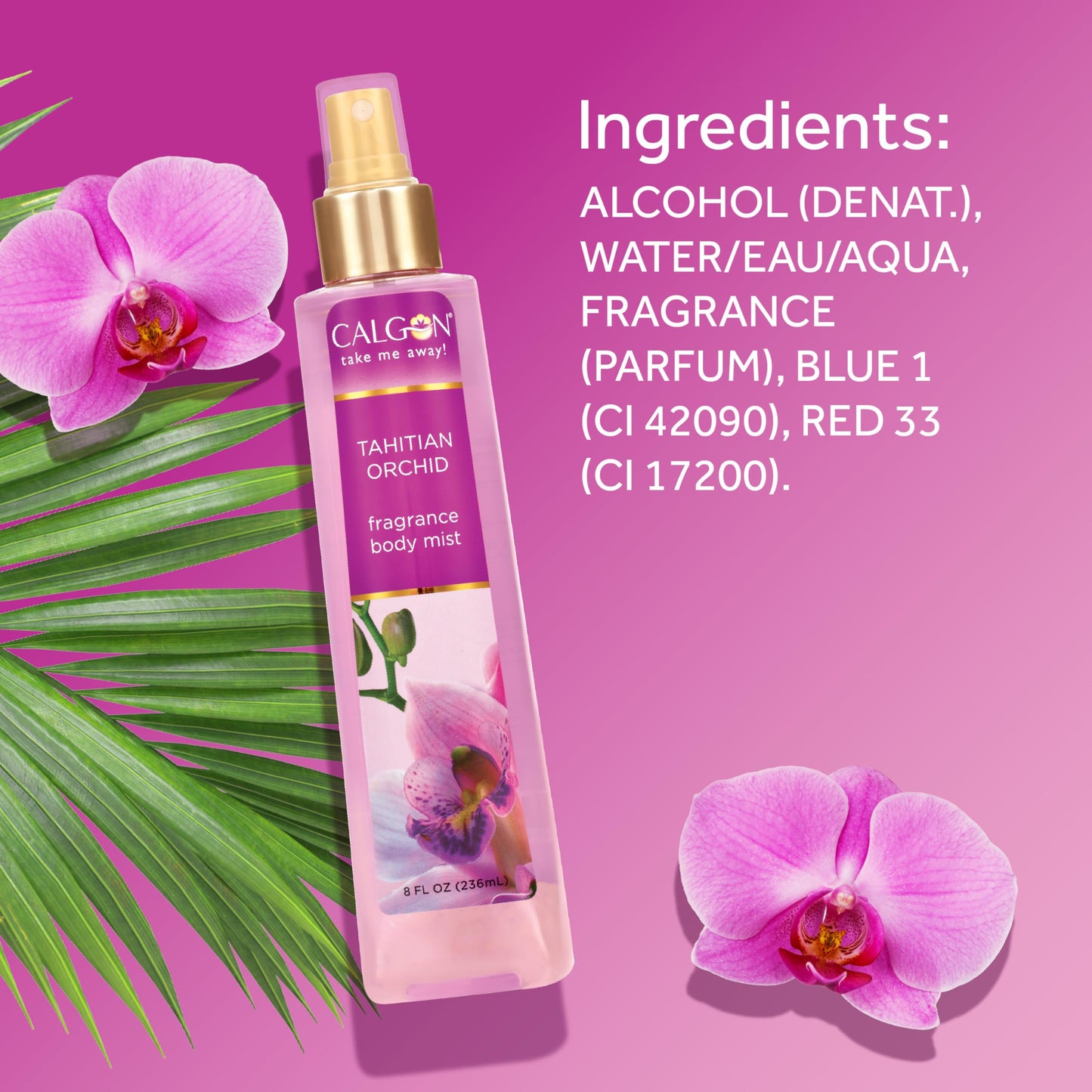 Calgon Fragrance Body Mist, Hawaiian Ginger, 8 fl oz - Hawaiian Flair