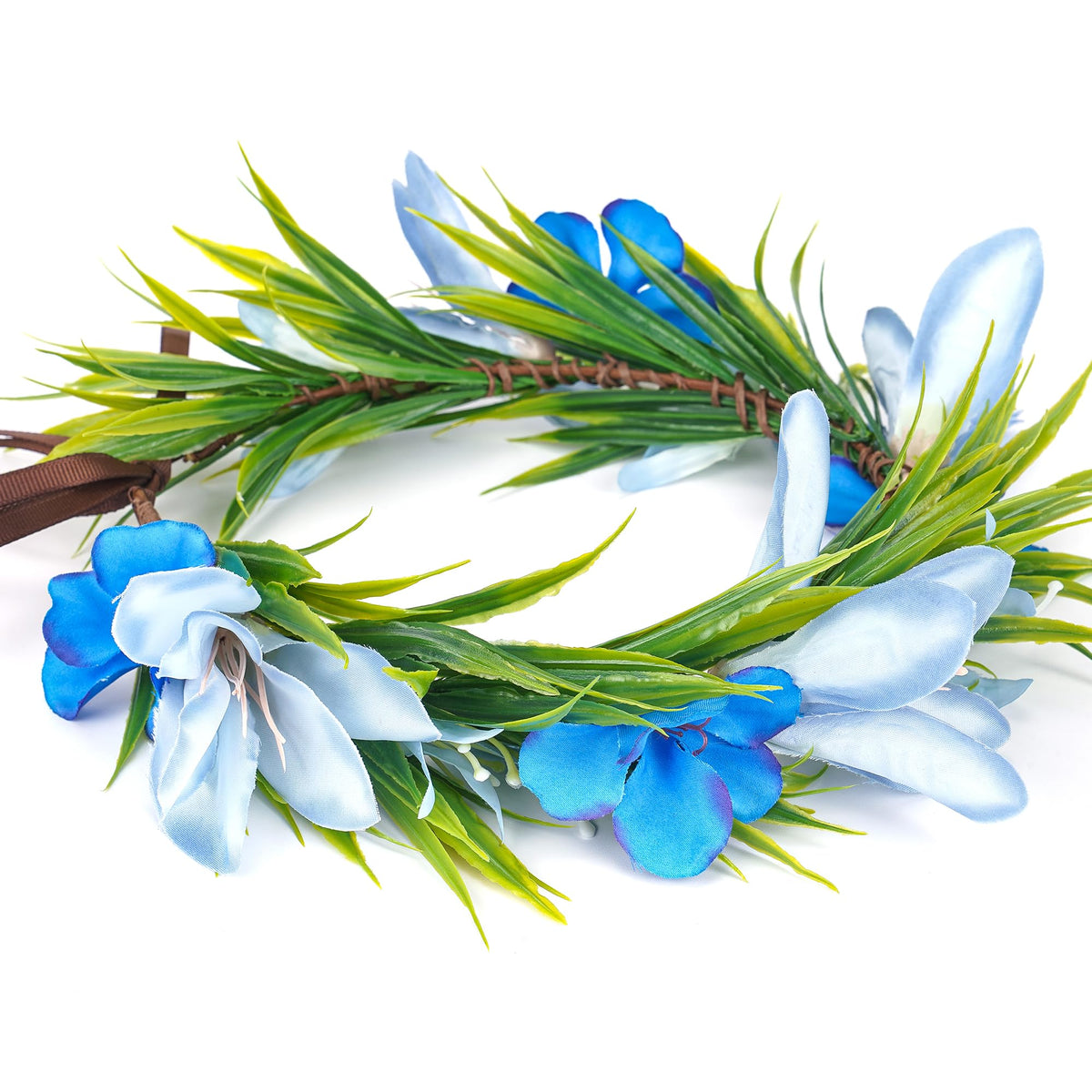 Hawaiian Leis Flower Crown, Artificial Hawaii Floral Headpiece