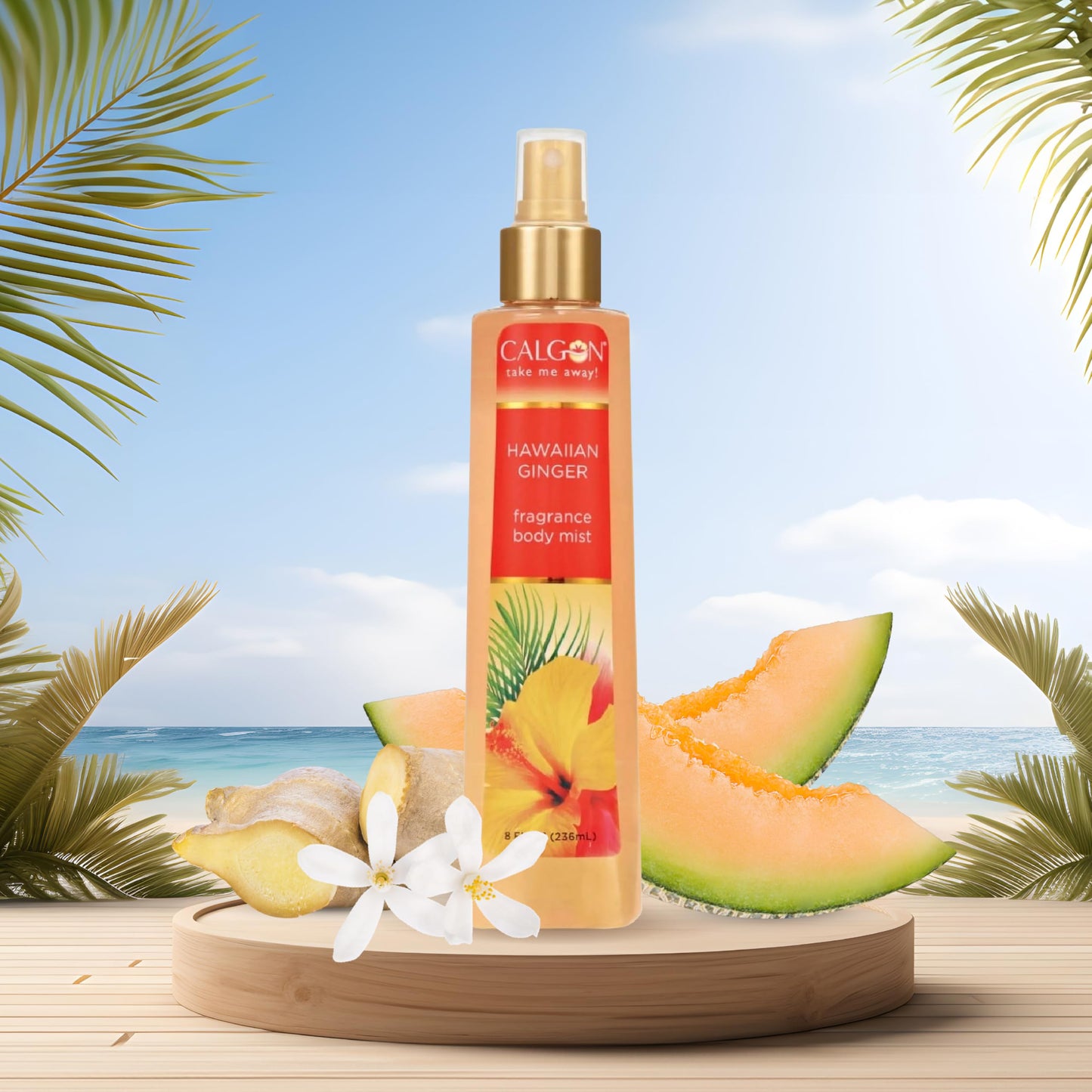 Calgon Fragrance Body Mist, Hawaiian Ginger, 8 fl oz - Hawaiian Flair