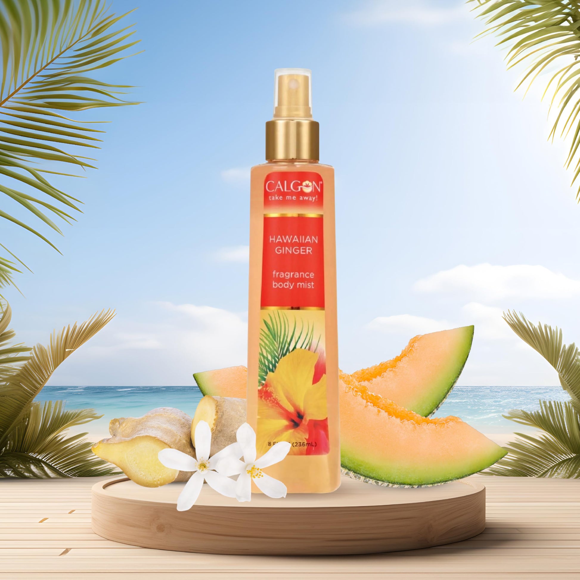 Calgon Fragrance Body Mist, Hawaiian Ginger, 8 fl oz - Hawaiian Flair