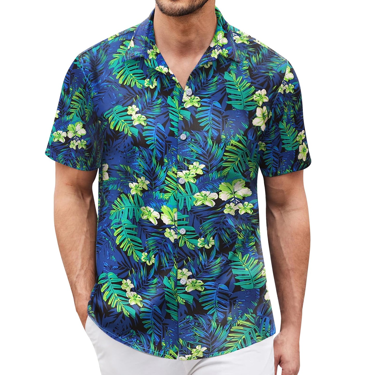 Hawaiian Shirt for Men Sleeves Printed Casual Button Down Summer Beach Dress Shirts - Hawaiian Flair