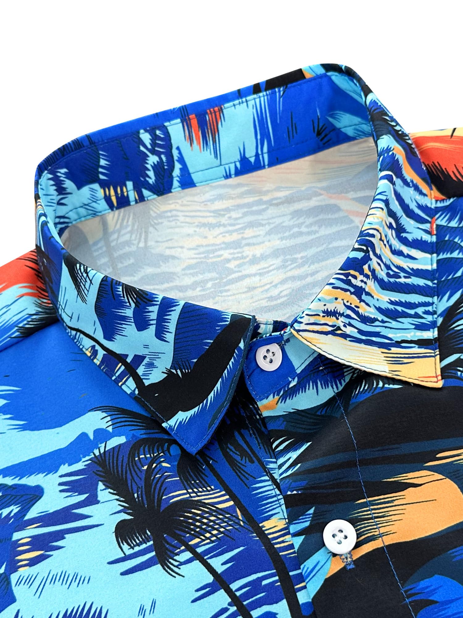 Comdecevis Men's Hawaiian Floral Shirts Short Sleeve Button Down Tropical Summer Beach Shirts - Hawaiian Flair