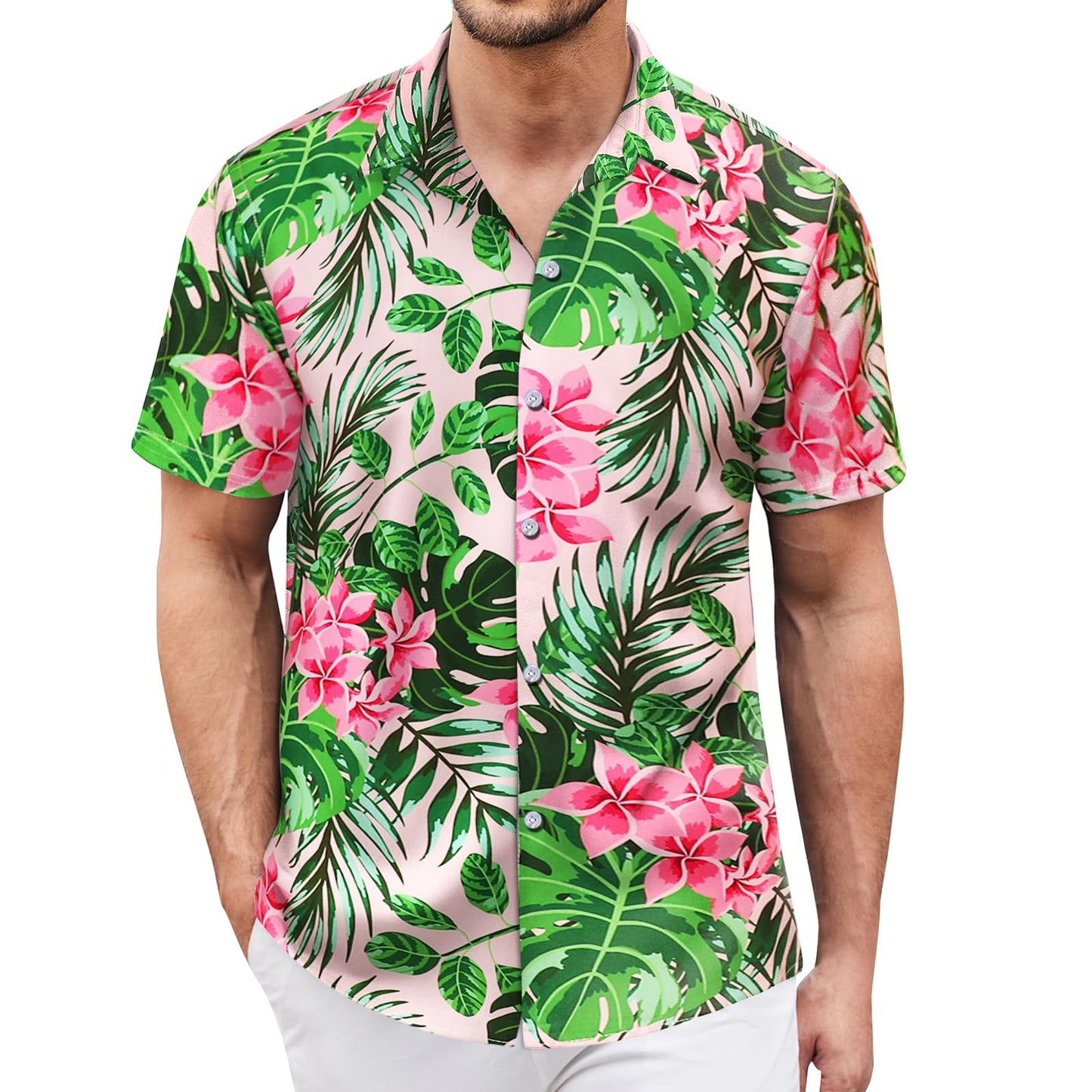 Hawaiian Shirt for Men Sleeves Printed Casual Button Down Summer Beach Dress Shirts - Hawaiian Flair