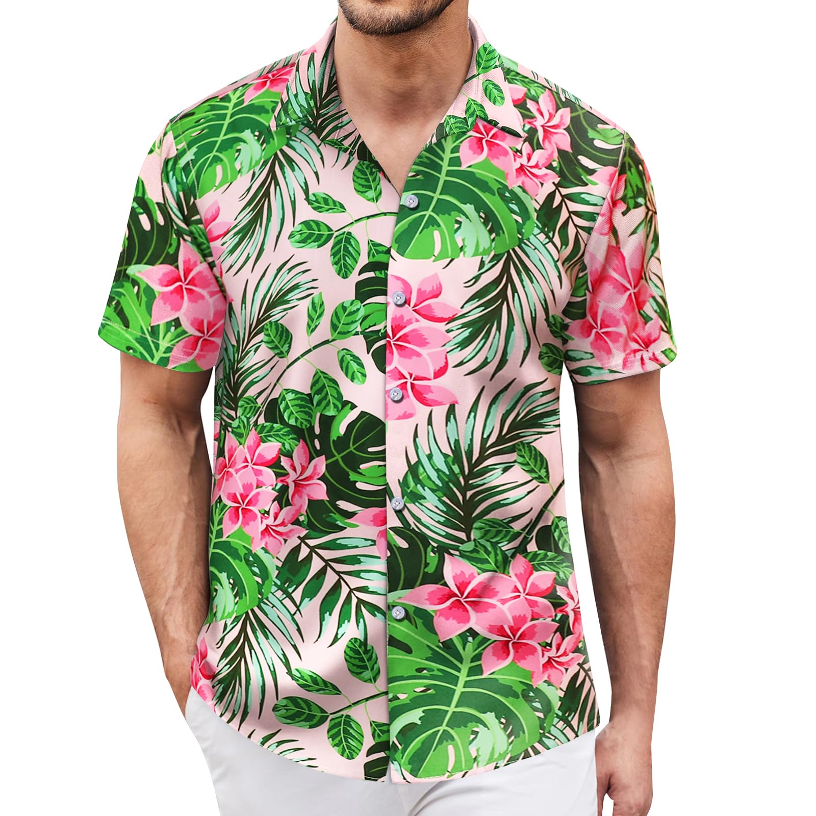 Hawaiian Shirt for Men Sleeves Printed Casual Button Down Summer Beach Dress Shirts - Hawaiian Flair