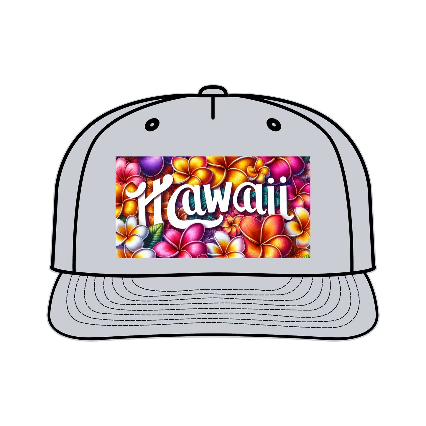 Hawaii Floral Surf Cap - Bright Tropical Style for Beach Days - Hawaiian Flair