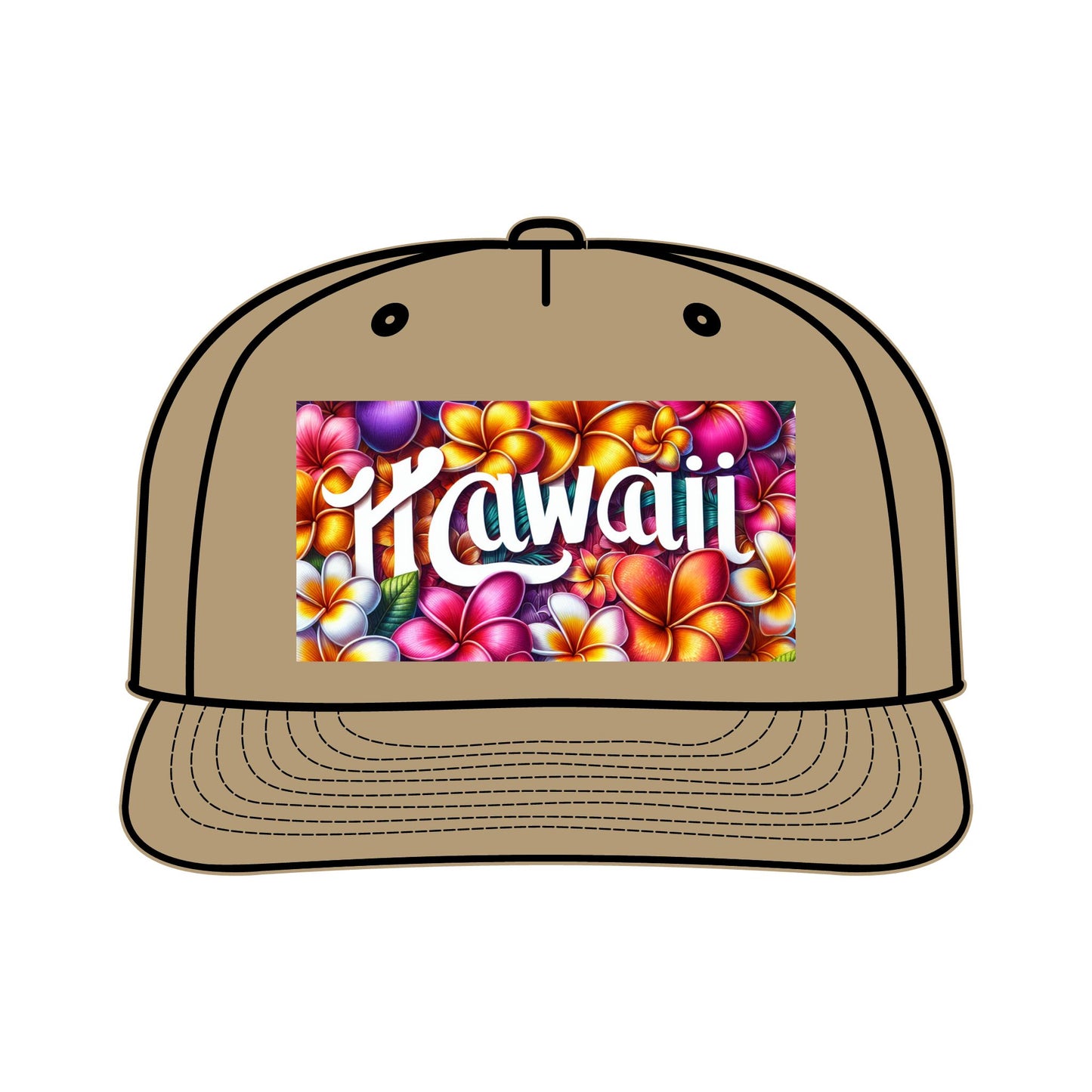 Hawaii Floral Surf Cap - Bright Tropical Style for Beach Days - Hawaiian Flair