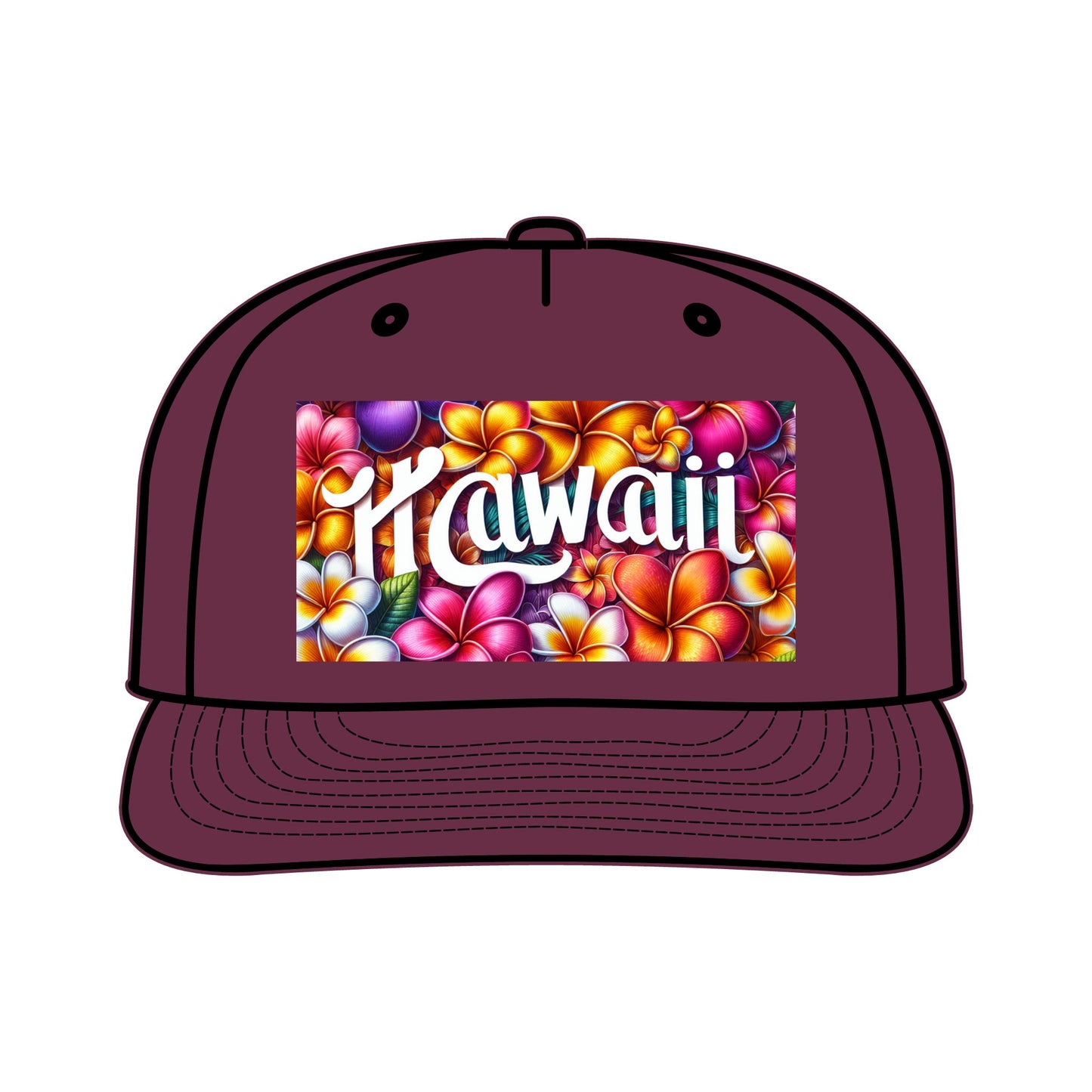Hawaii Floral Surf Cap - Bright Tropical Style for Beach Days - Hawaiian Flair