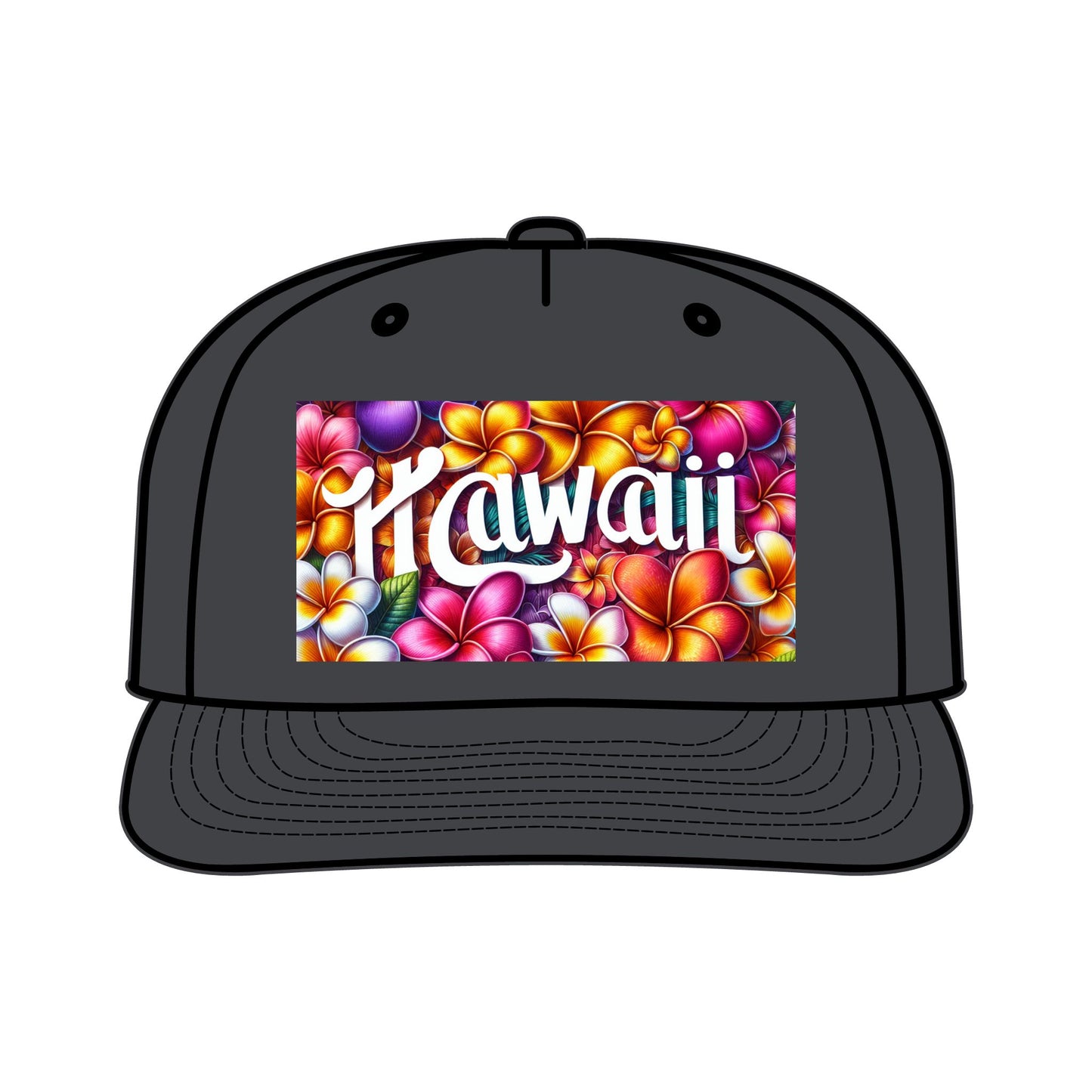 Hawaii Floral Surf Cap - Bright Tropical Style for Beach Days - Hawaiian Flair