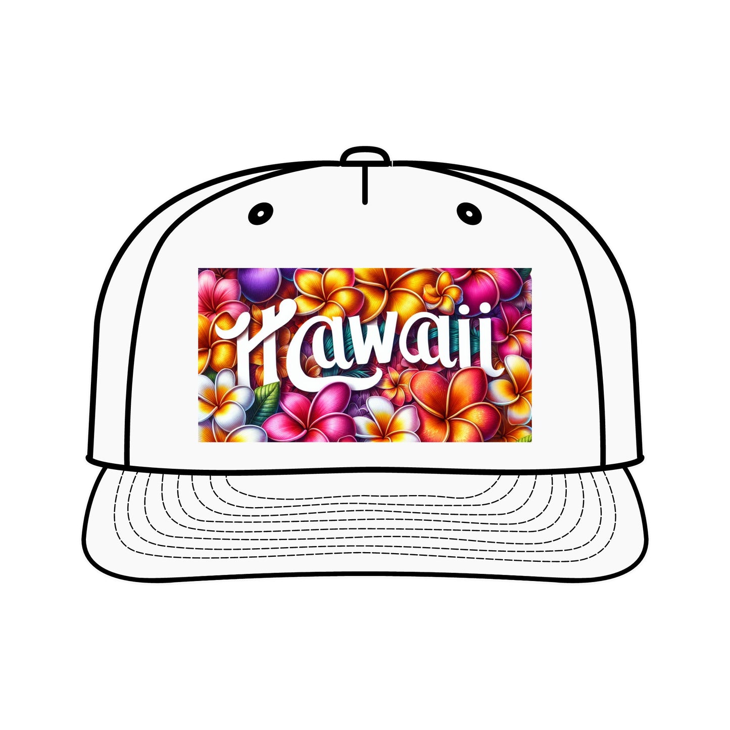 Hawaii Floral Surf Cap - Bright Tropical Style for Beach Days - Hawaiian Flair