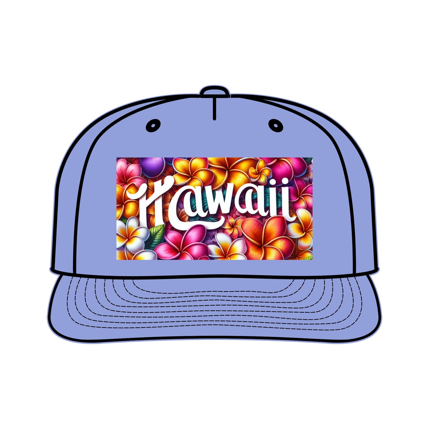 Hawaii Floral Surf Cap - Bright Tropical Style for Beach Days - Hawaiian Flair