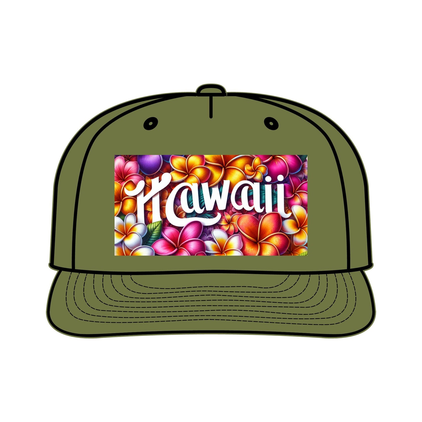 Hawaii Floral Surf Cap - Bright Tropical Style for Beach Days - Hawaiian Flair
