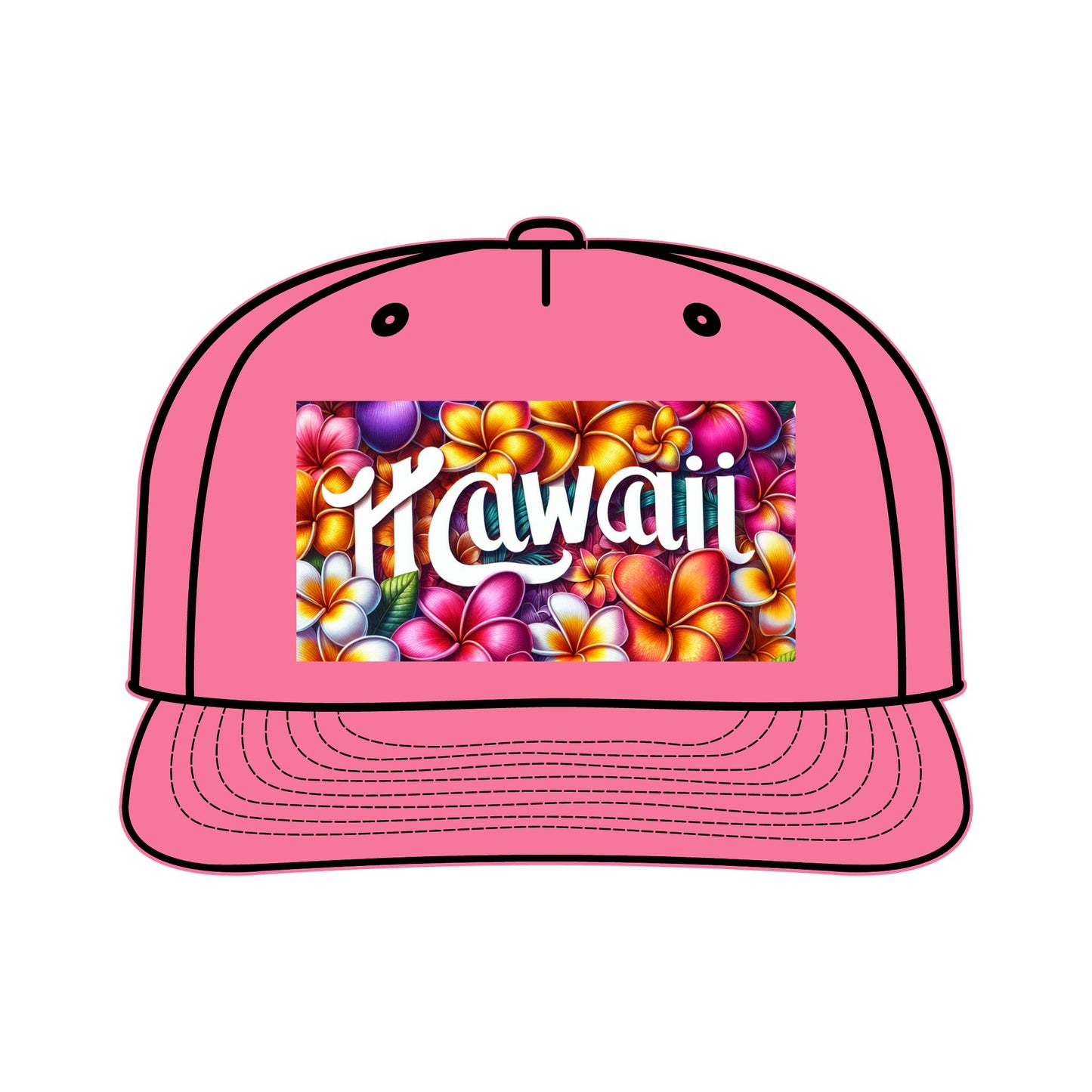 Hawaii Floral Surf Cap - Bright Tropical Style for Beach Days - Hawaiian Flair