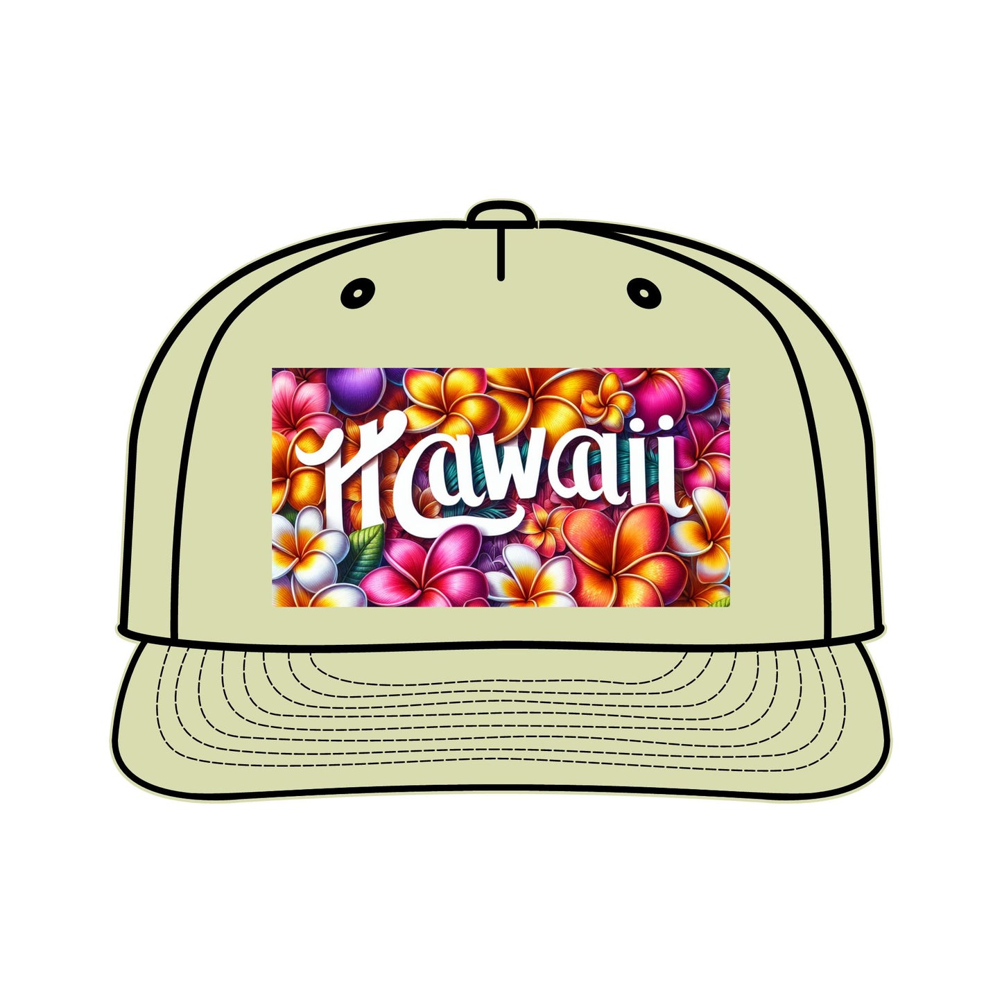 Hawaii Floral Surf Cap - Bright Tropical Style for Beach Days - Hawaiian Flair