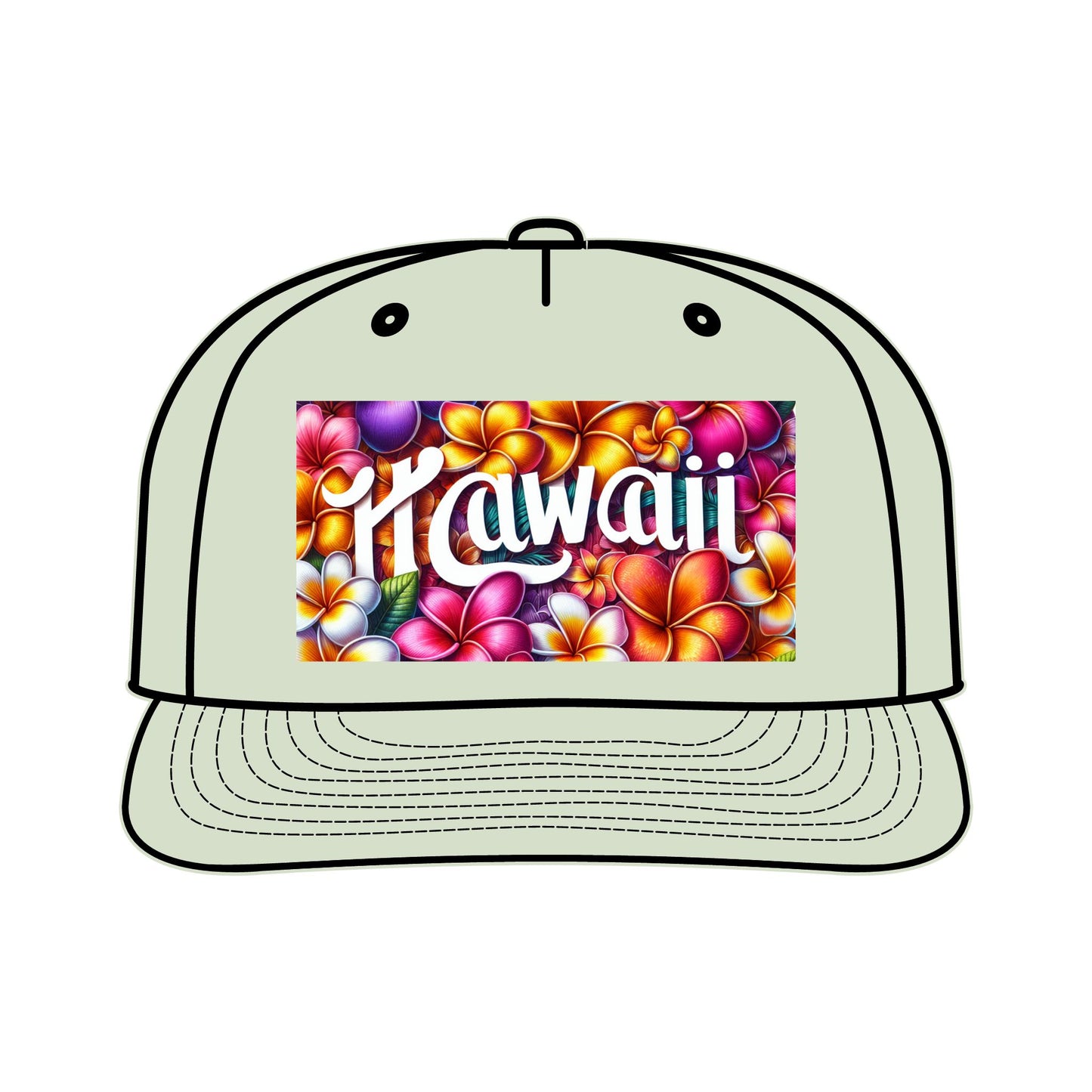Hawaii Floral Surf Cap - Bright Tropical Style for Beach Days - Hawaiian Flair