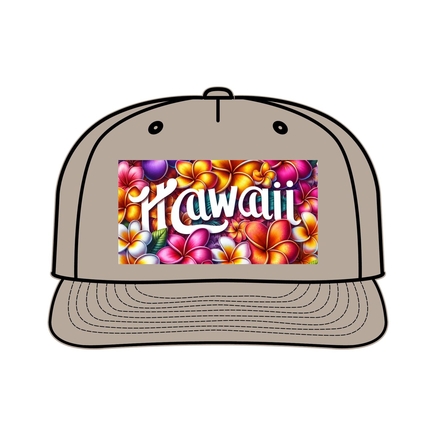 Hawaii Floral Surf Cap - Bright Tropical Style for Beach Days - Hawaiian Flair