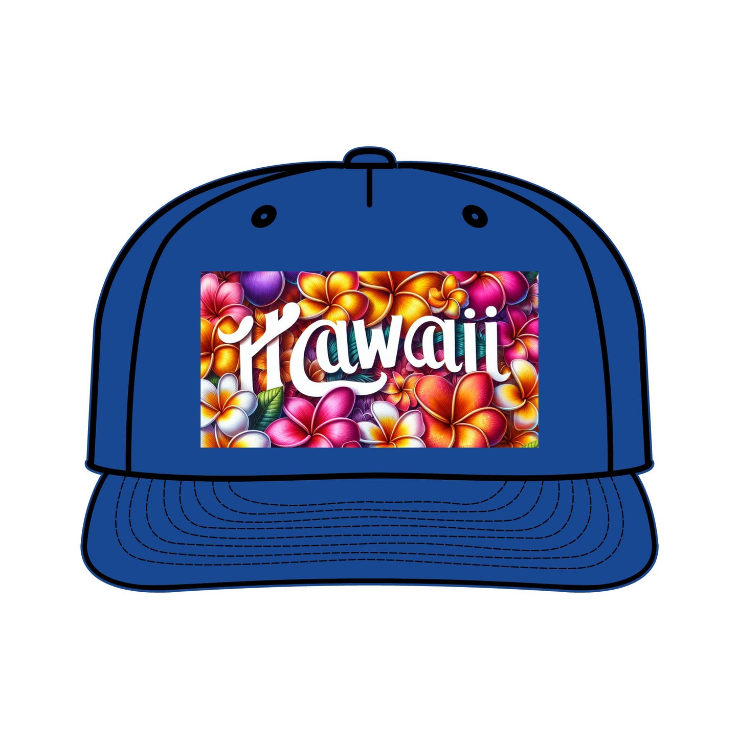 Hawaii Floral Surf Cap - Bright Tropical Style for Beach Days - Hawaiian Flair