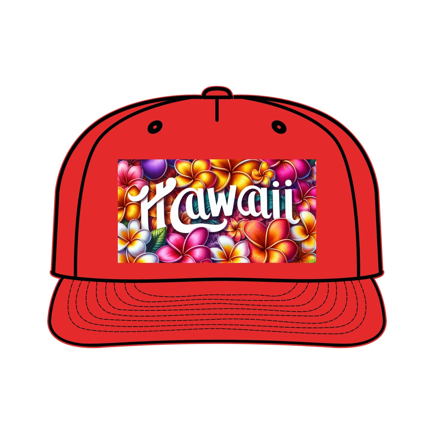 Hawaii Floral Surf Cap - Bright Tropical Style for Beach Days - Hawaiian Flair
