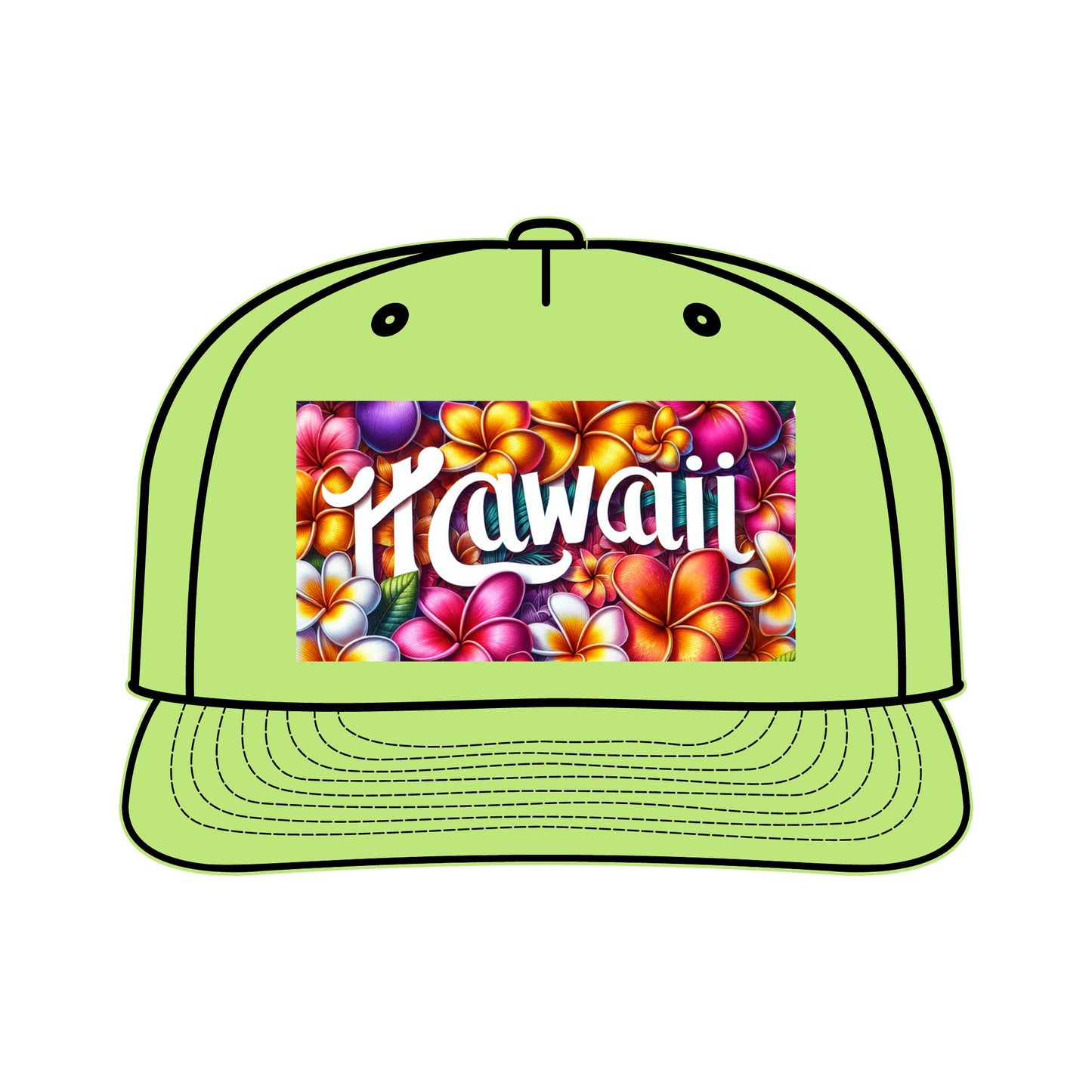Hawaii Floral Surf Cap - Bright Tropical Style for Beach Days - Hawaiian Flair