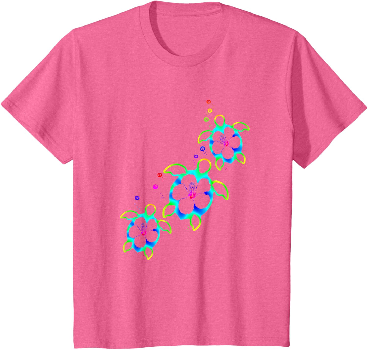 Tropical Colors Hawaiian Honu Sea Turtles T-Shirt