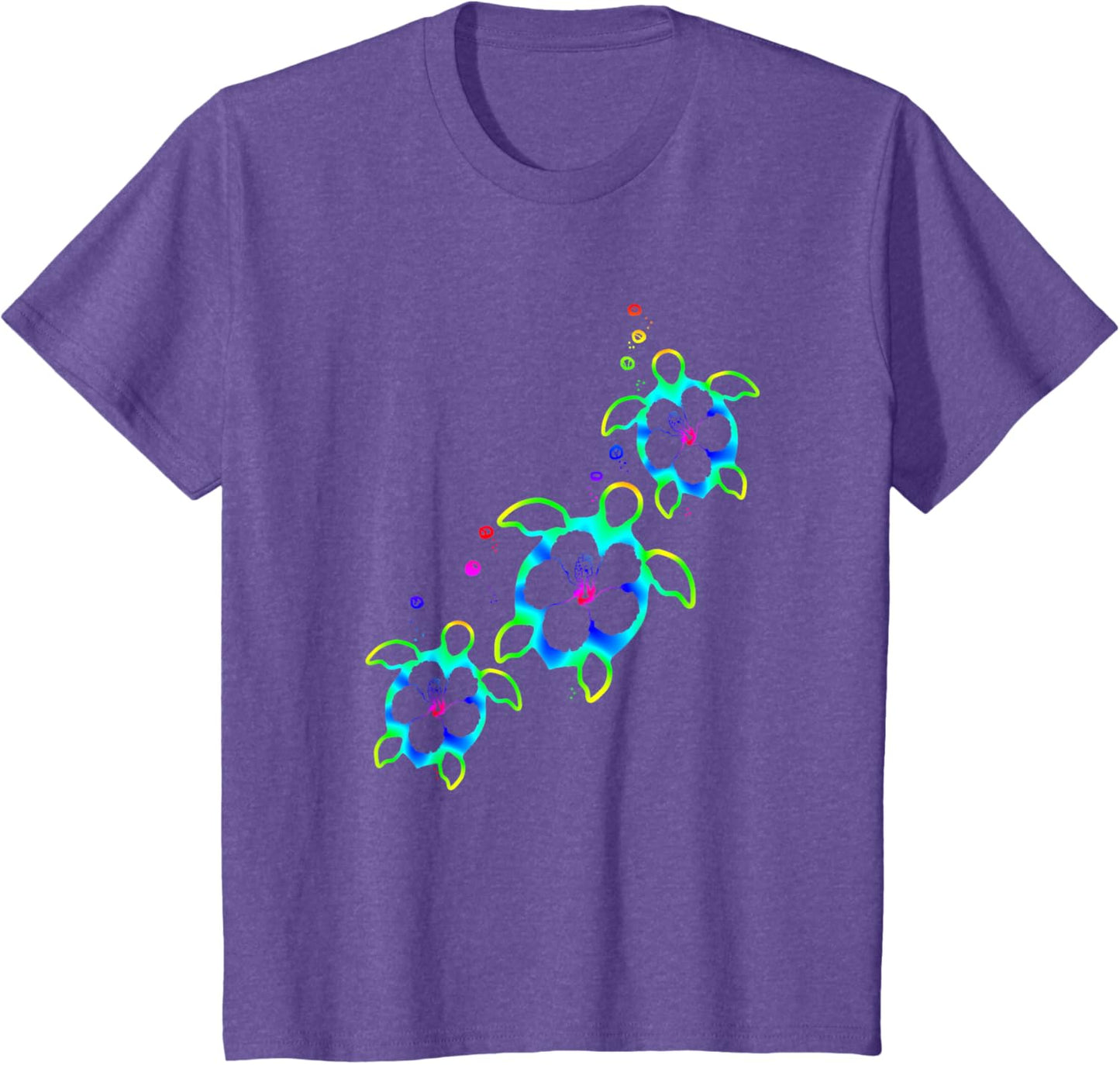 Tropical Colors Hawaiian Honu Sea Turtles T-Shirt