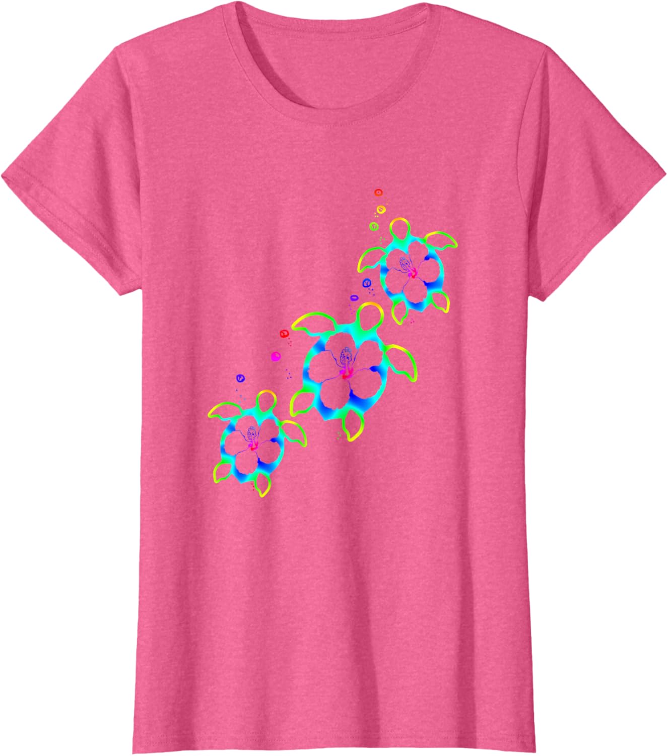 Tropical Colors Hawaiian Honu Sea Turtles T-Shirt