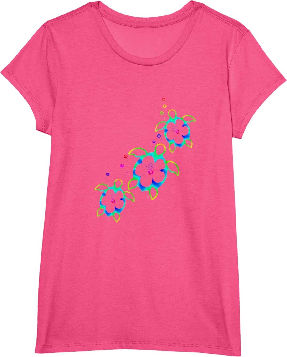 Tropical Colors Hawaiian Honu Sea Turtles T-Shirt