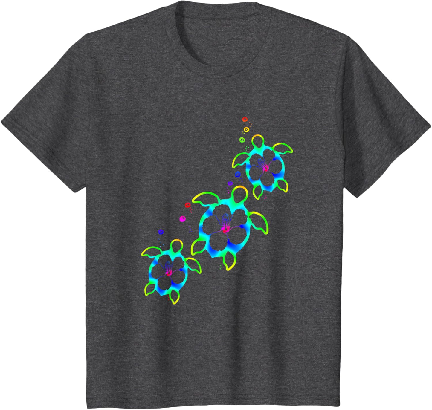 Tropical Colors Hawaiian Honu Sea Turtles T-Shirt