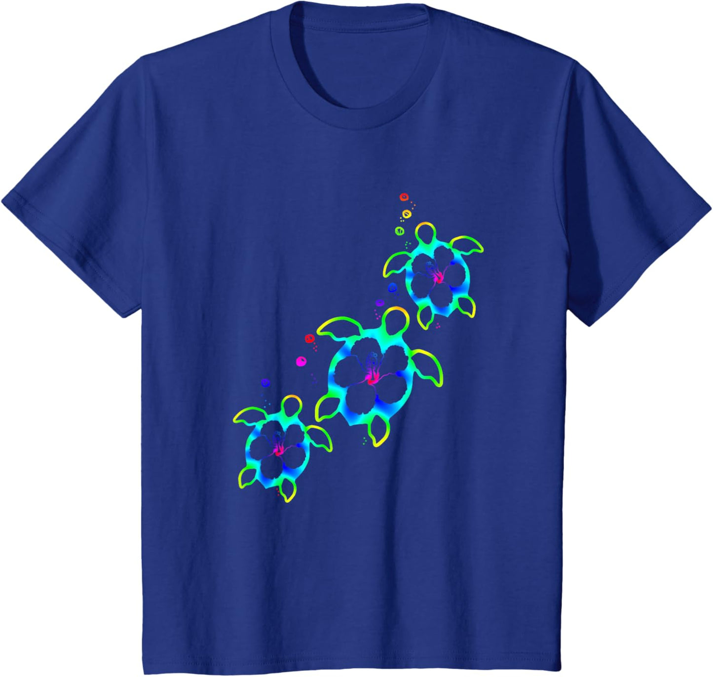 Tropical Colors Hawaiian Honu Sea Turtles T-Shirt