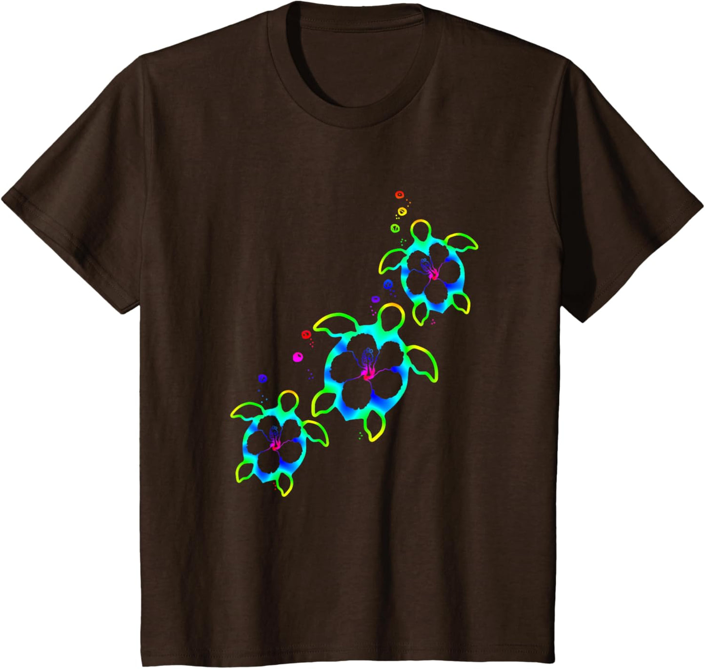 Tropical Colors Hawaiian Honu Sea Turtles T-Shirt