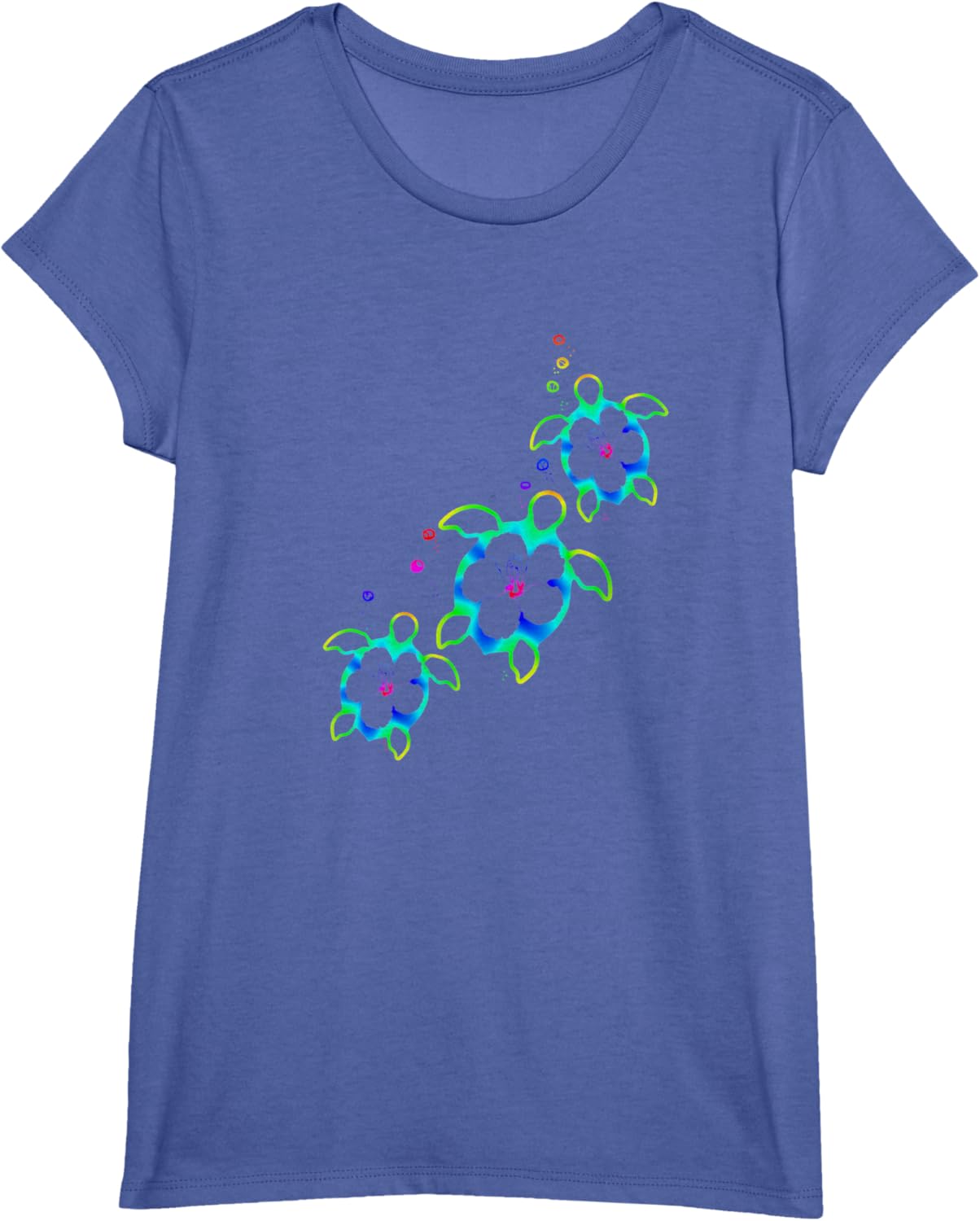 Tropical Colors Hawaiian Honu Sea Turtles T-Shirt