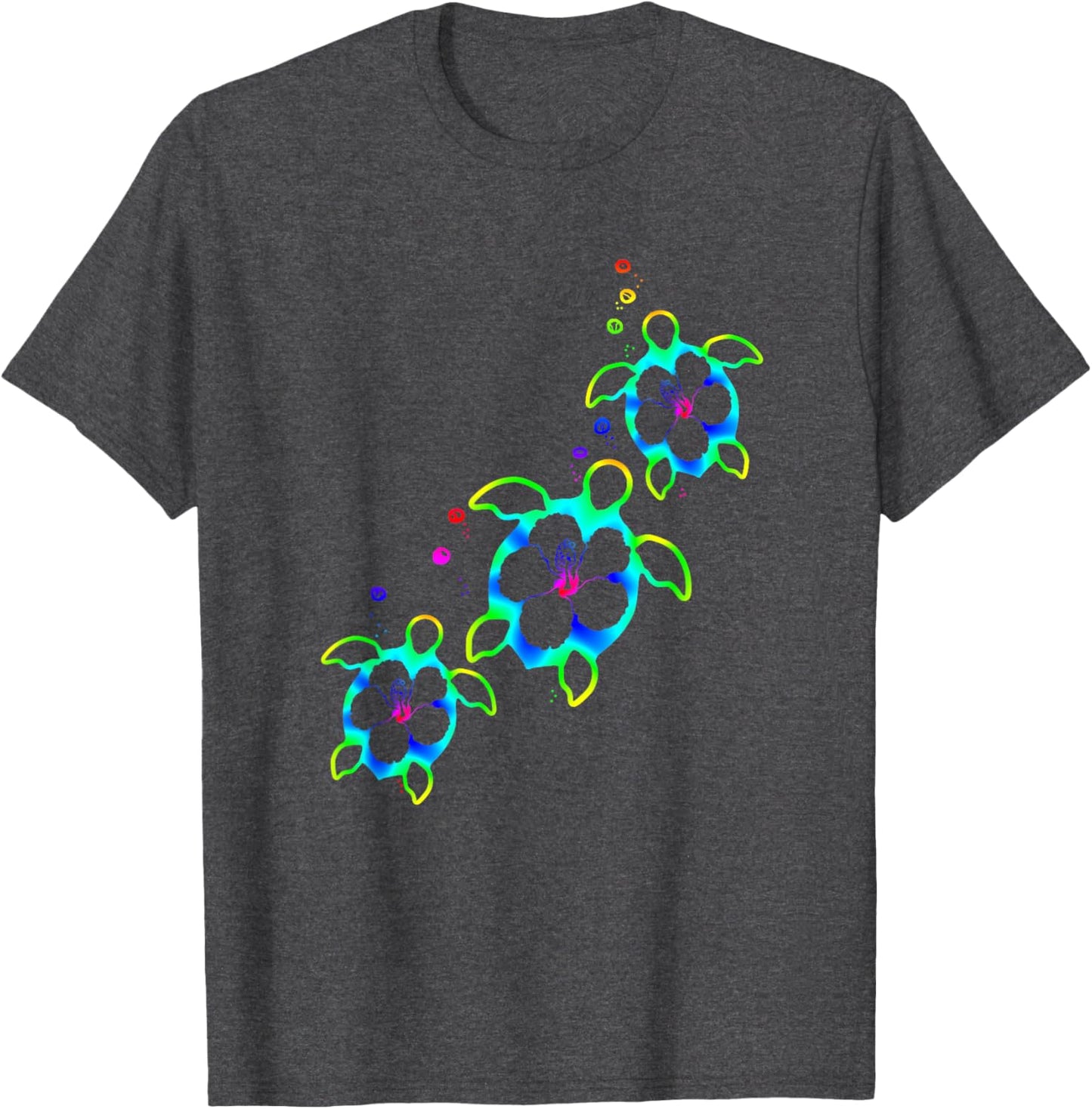 Tropical Colors Hawaiian Honu Sea Turtles T-Shirt