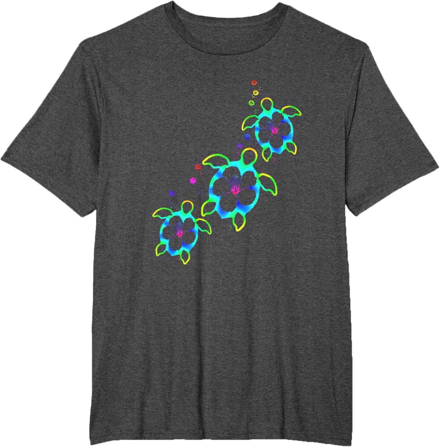 Tropical Colors Hawaiian Honu Sea Turtles T-Shirt