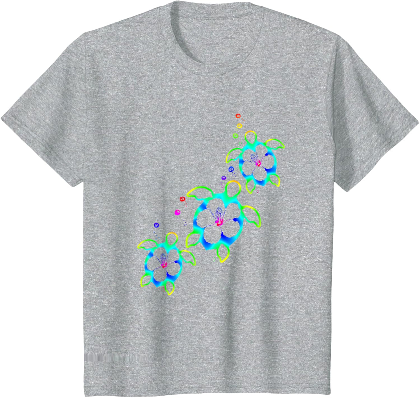 Tropical Colors Hawaiian Honu Sea Turtles T-Shirt