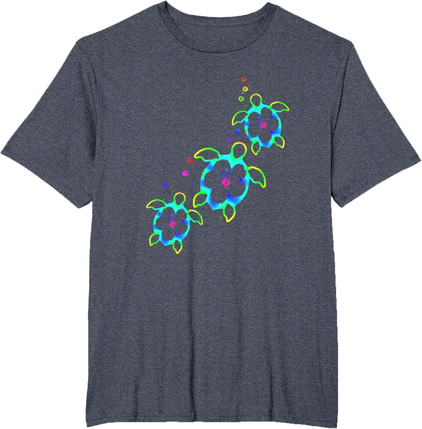 Tropical Colors Hawaiian Honu Sea Turtles T-Shirt