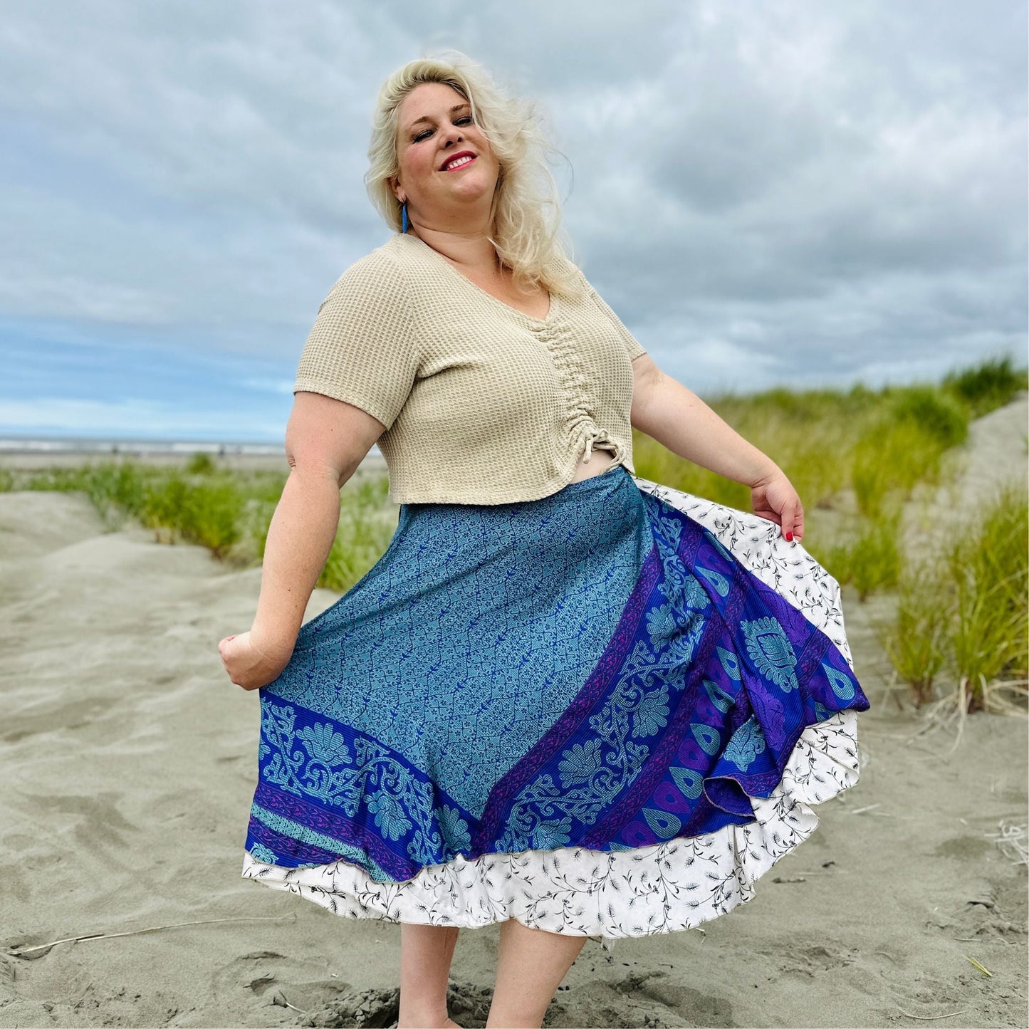The Original Sari Wrap Skirt - Hawaiian Flair