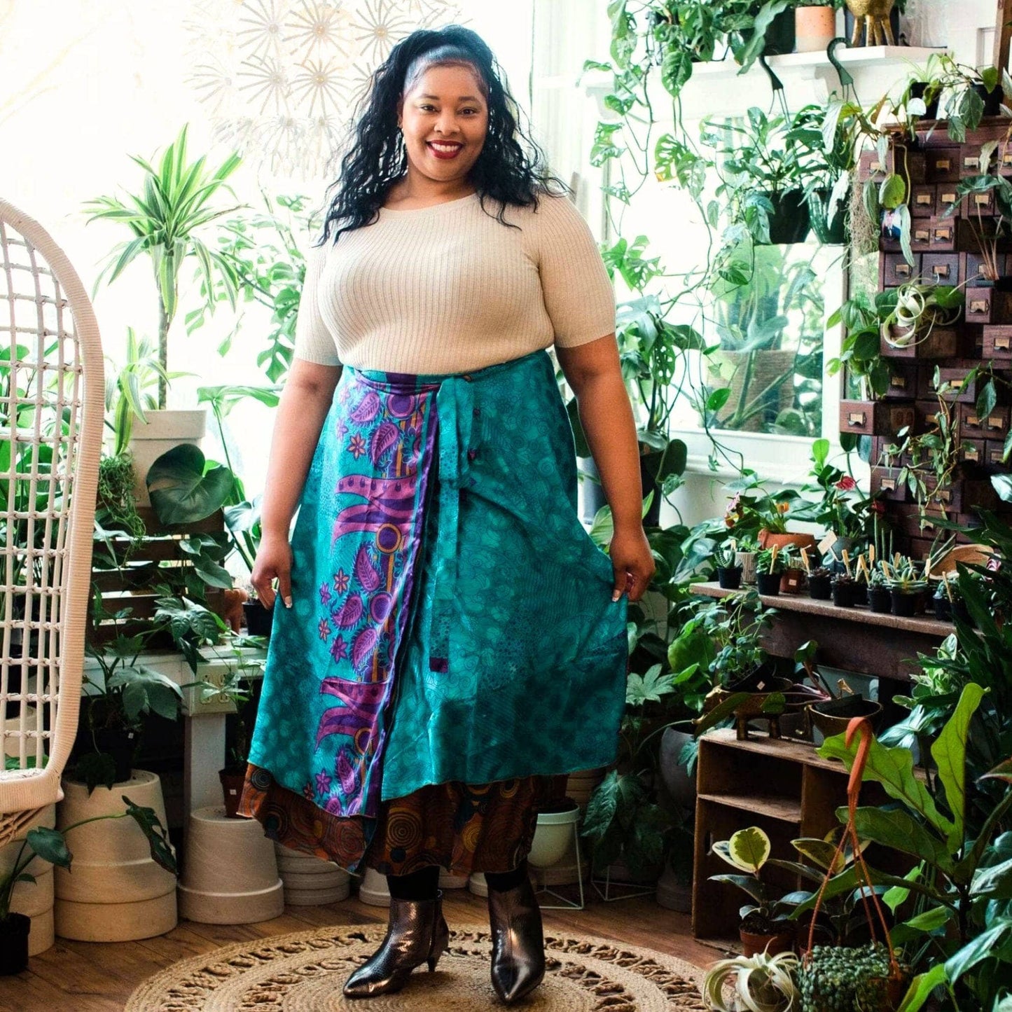The Original Sari Wrap Skirt - Hawaiian Flair